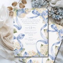 Blue Ribbons & Hydrangeas Boy Baby shower