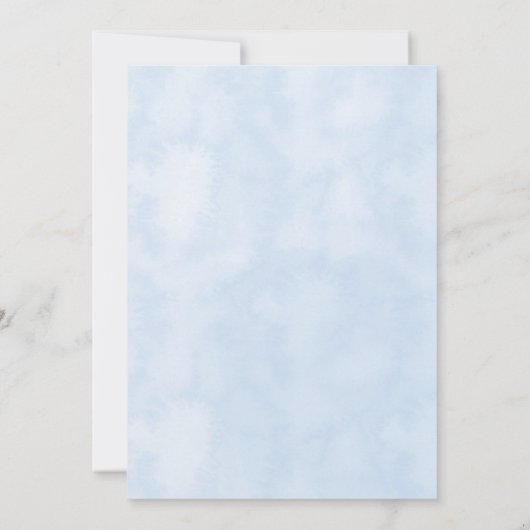 Blue Ribbons Lamb  Baby shower Kaart (Achterkant)