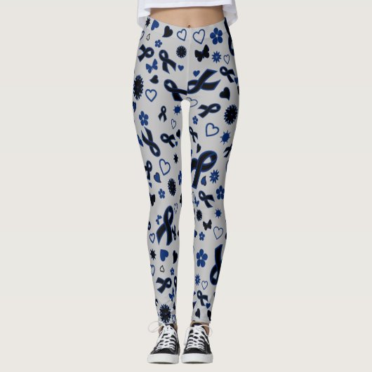 Blue Ribbons Multi...Guillain Barre Leggings (Voorkant)