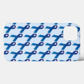 Blue Ribbons Patroon Case-Mate iPhone Case (Achterkant (horizontaal))