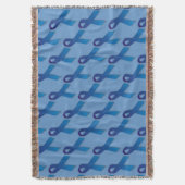 Blue Ribbons Patroon Deken (Voorkant Verticaal)