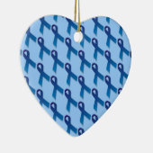 Blue Ribbons Patroon Keramisch Ornament (Rechts)