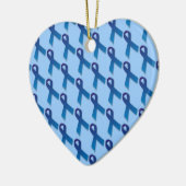 Blue Ribbons Patroon Keramisch Ornament (Links)