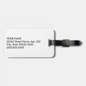  Blue Ribbons Roos Floral  Wallpaper Bagagelabel (Achterkant horizontaal)