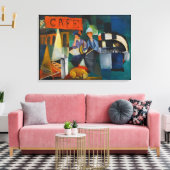 Blue Rider Cafe Expressionistische Kunst Reproduct Canvas Afdruk (Insitu (Woonkamer))