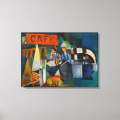 Blue Rider Cafe Expressionistische Kunst Reproduct Canvas Afdruk (Voorkant)