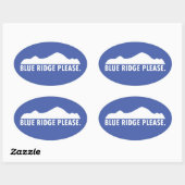 Blue Ridge alstublieft Ovale Sticker (Vel)