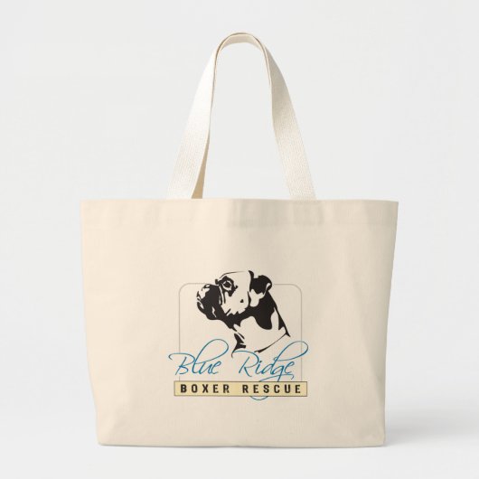 Blue Ridge Boxer Rescue Grote Tote Bag (Voorkant)