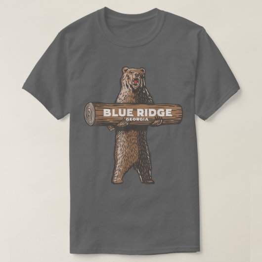 Blue Ridge Georgia GA Growling Bear Vacation Souve T-shirt (Design voorkant)