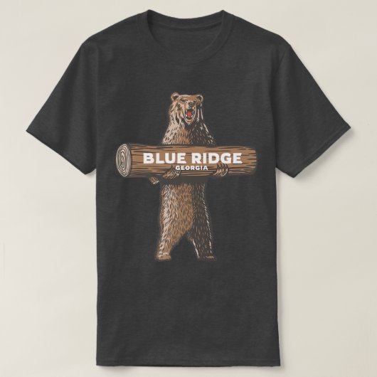 Blue Ridge Georgia GA Growling Bear Vacation Souve T-shirt (Design voorkant)