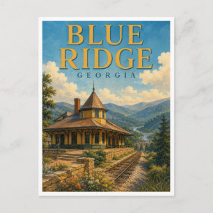 Blue Ridge Georgia Railway Depot GeoSaga Briefkaart