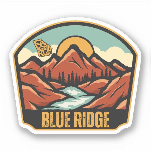 Blue Ridge, Georgia Sticker (Voorkant)