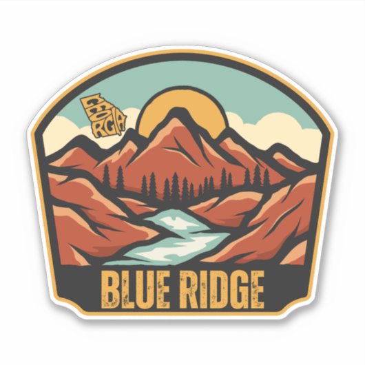 Blue Ridge, Georgia Sticker (Voorkant)