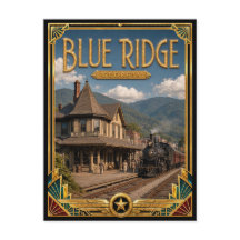 Blue Ridge Georgia Vintage Art Deco Gouden Tijdper