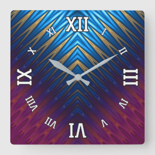 Blue Ridge Gold Vierkante Klok