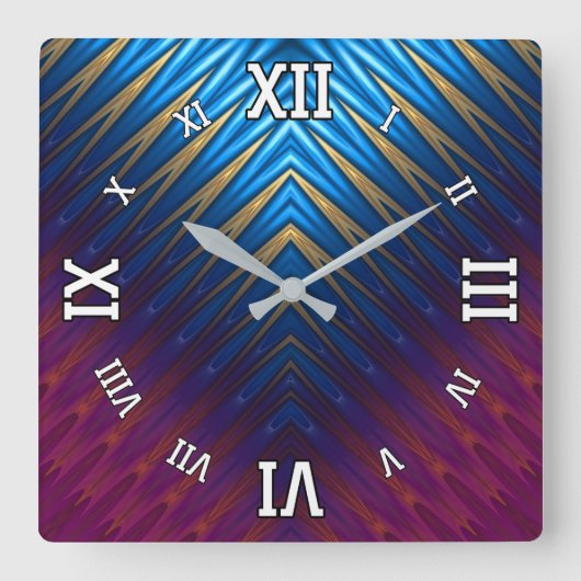 Blue Ridge Gold Vierkante Klok (Voorkant)