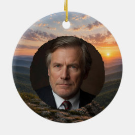 Blue Ridge-herdenkingsornament voor vader Keramisch Ornament