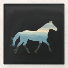 Blue Ridge Horse Glazen Onderzetter
