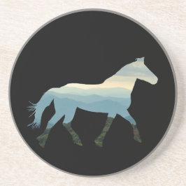 Blue Ridge Horse Zandsteen Onderzetter