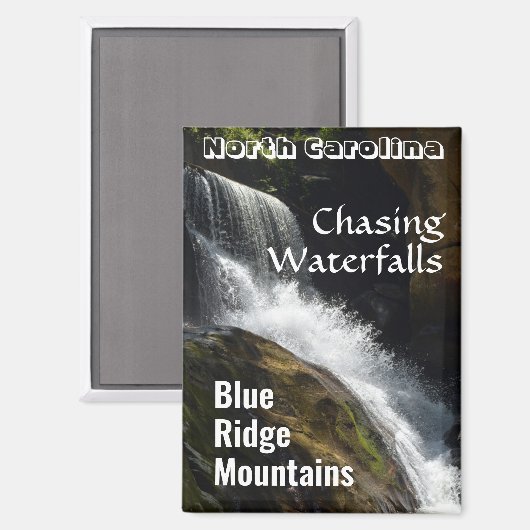 Blue Ridge Mountain Chasing Watervallen NC Magneet (Voorkant / Achterkant)