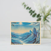 Blue Ridge Mountain Georgia Oude Reisposter Briefkaart (Staand voorkant)