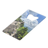 Blue Ridge Mountain, North Carolina Creditkaart Flessenopener (Voorkant Gekanteld)