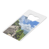Blue Ridge Mountain, North Carolina Creditkaart Flessenopener (Achterkant Gekanteld)