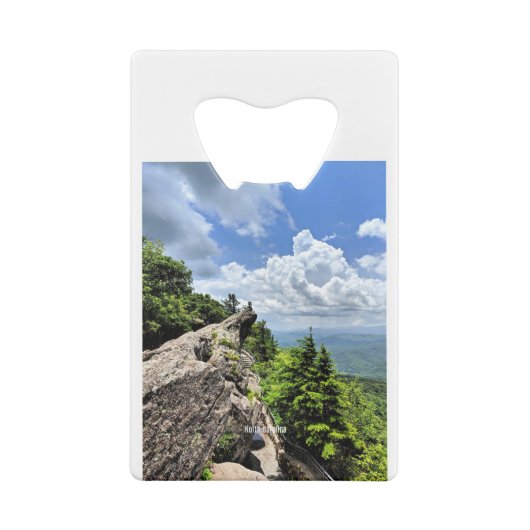 Blue Ridge Mountain, North Carolina Creditkaart Flessenopener (Achterkant)
