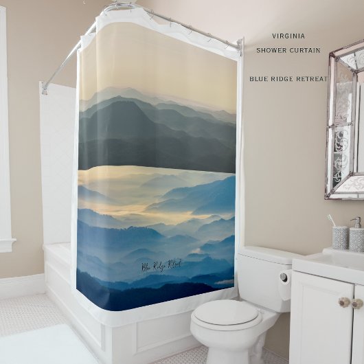 Blue Ridge Mountain Sunrise Sunset Shower Curtain Douchegordijn