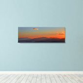 Blue Ridge Mountain Sunset Panorama Canvas Print (Insitu (Houten vloer))