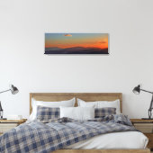 Blue Ridge Mountain Sunset Panorama Canvas Print (Insitu (Slaapkamer))