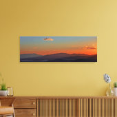 Blue Ridge Mountain Sunset Panorama Canvas Print (Insitu (Woonkamer))
