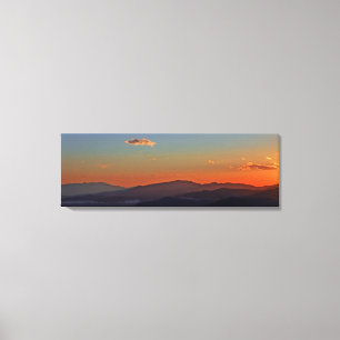 Blue Ridge Mountain Sunset Panorama Canvas Print