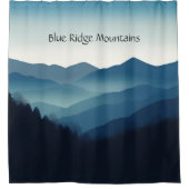 Blue Ridge Mountains, aanpasbaar Douchegordijn (Voorkant)