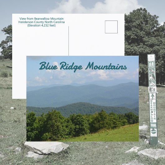 Blue Ridge Mountains - Bearwallow Mountain NC Briefkaart