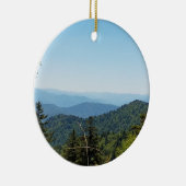 Blue Ridge Mountains bij Cherokee, North Carolina Keramisch Ornament (Rechts)