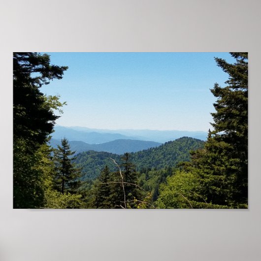 Blue Ridge Mountains bij Cherokee, North Carolina Poster (Voorkant)