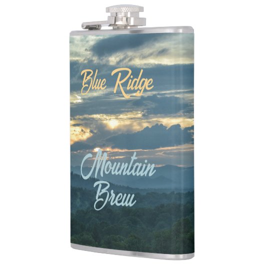 Blue Ridge Mountains Brew Sunset Fotografisch Heupfles (Links)