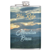 Blue Ridge Mountains Brew Sunset Fotografisch Heupfles (Voorkant)