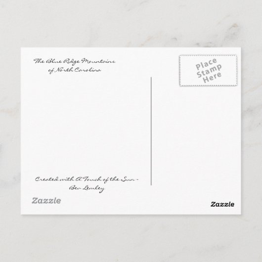 Blue Ridge Mountains Briefkaart (Achterkant)