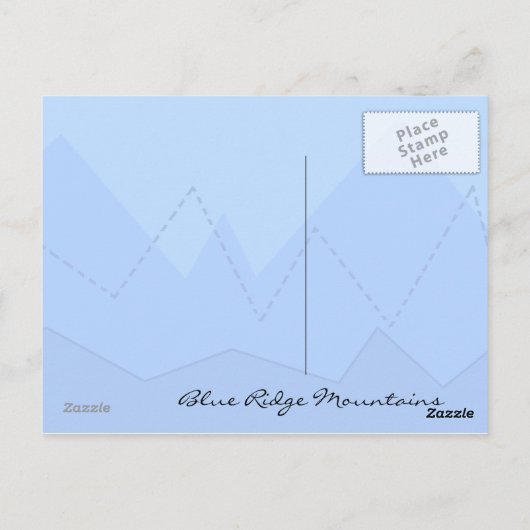 Blue Ridge Mountains Briefkaart (Achterkant)