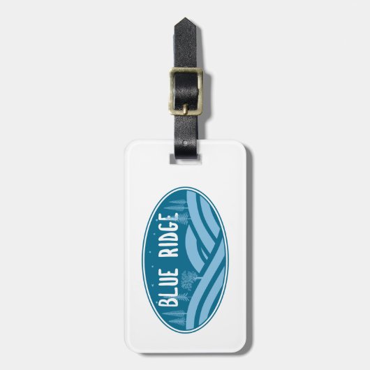 Blue Ridge Mountains buiten Bagagelabel (Voorkant verticaal)