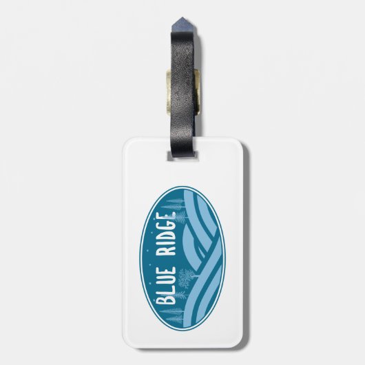Blue Ridge Mountains buiten Bagagelabel (Achterkant verticaal)
