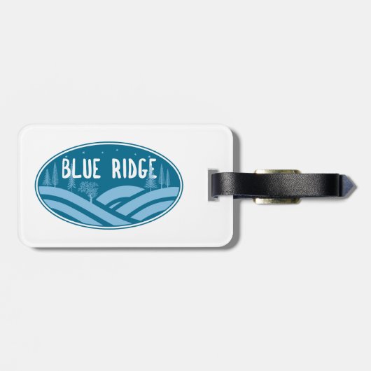 Blue Ridge Mountains buiten Bagagelabel (Achterkant horizontaal)