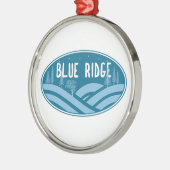 Blue Ridge Mountains buiten Metalen Ornament (Links)