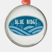 Blue Ridge Mountains buiten Metalen Ornament (Voorkant)