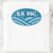Blue Ridge Mountains buiten Ovale Sticker (Tas)