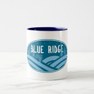 Blue Ridge Mountains buiten Tweekleurige Koffiemok