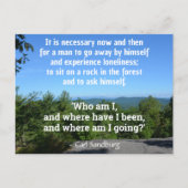 Blue Ridge Mountains Carl Sandburg citaat Briefkaart (Voorkant)