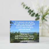 Blue Ridge Mountains Carl Sandburg citaat Briefkaart (Staand voorkant)